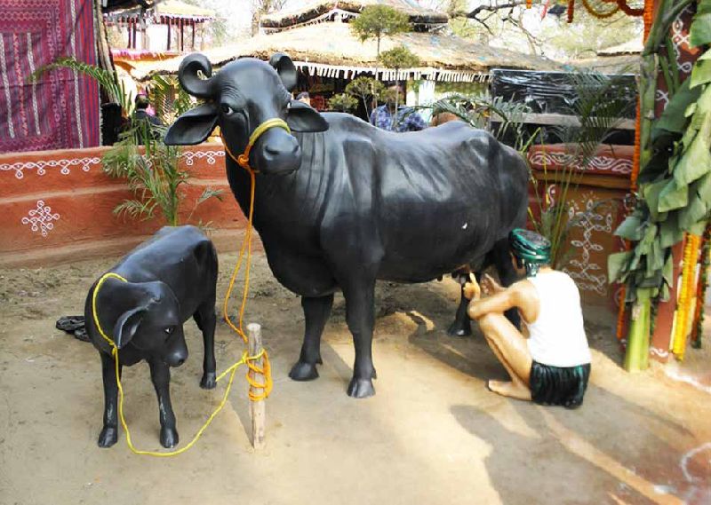 Bhuffalo with Calf Statue