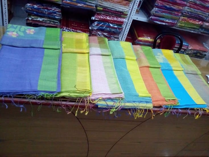 Silk Linen Saree 01