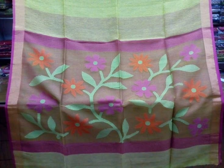 Silk Linen Saree 03