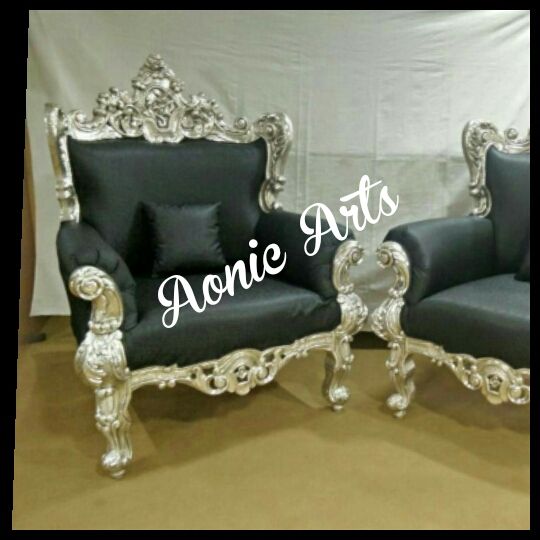 Silver Inlay Maharaja Chair 02