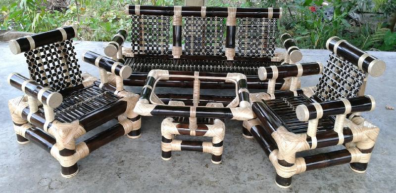 Bamboo Sofa Set 02