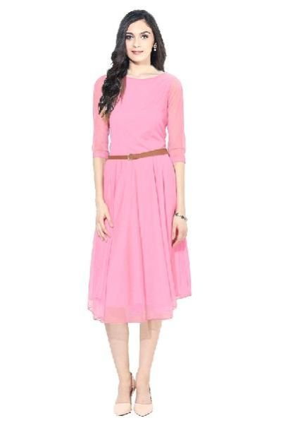 Ladies One Piece Dresses (D-06 Pink Moon Light Dress)