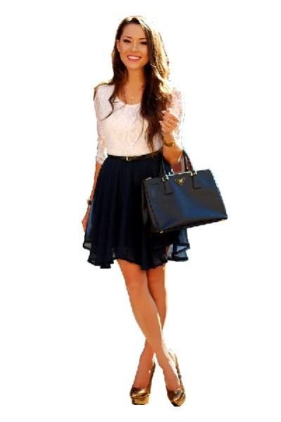 Ladies One Piece Dresses (D-15 White and Blue)