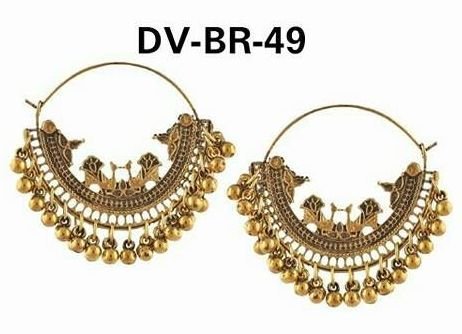 DV-BR-49 Afghani Gold Plated Earrings