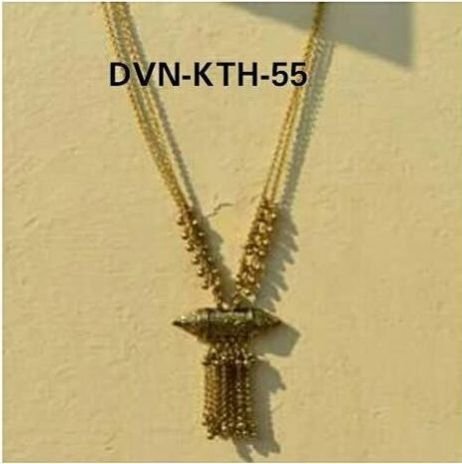 DVN-KTH-55 Silver Oxidised High Class Luxury Necklace