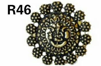 R46 Afghani Gold Plated Silver Ring