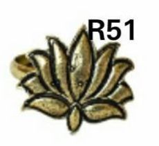 R51 Afghani Gold Plated Silver Ring