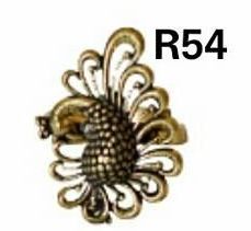 R54 Afghani Gold Plated Silver Ring