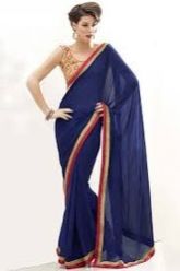Blue Georgette Saree