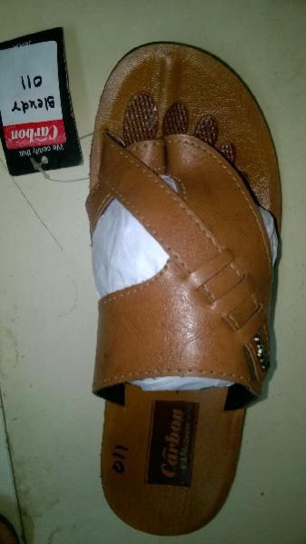 Mens Carbon PU Slippers 01