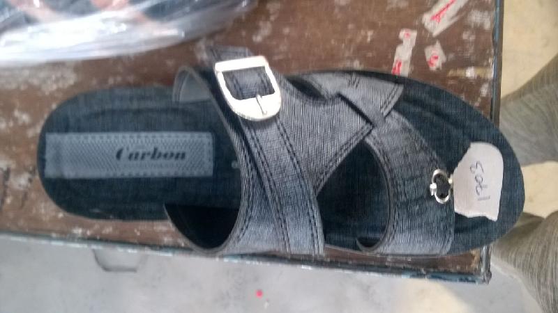 Mens Carbon PU Slippers 06