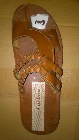 Mens Carbon PU Slippers 09