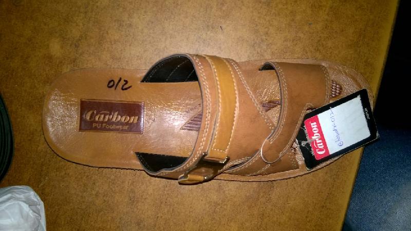 Mens Carbon PU Slippers 10