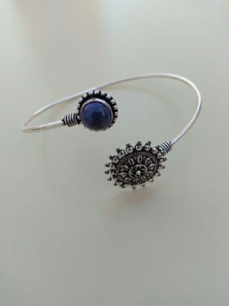 Blue Stone Cuff Bracelet