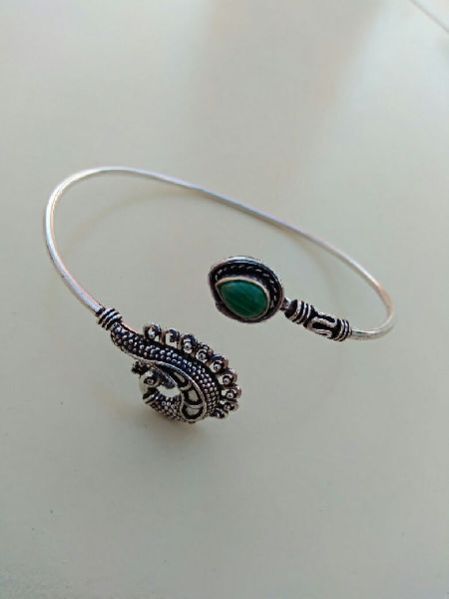 Green Stone Cuff Bracelet