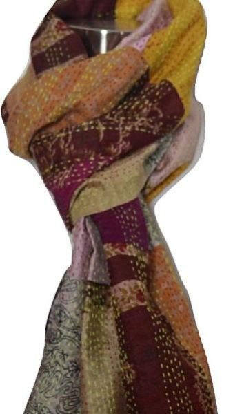 Kantha Silk Scarf 01