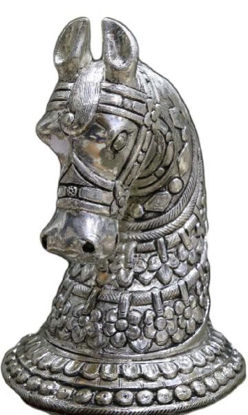 Silver Coated Wooden Horse 02