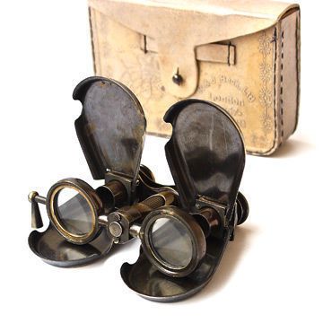 Brass Binocular With Leather Case 02