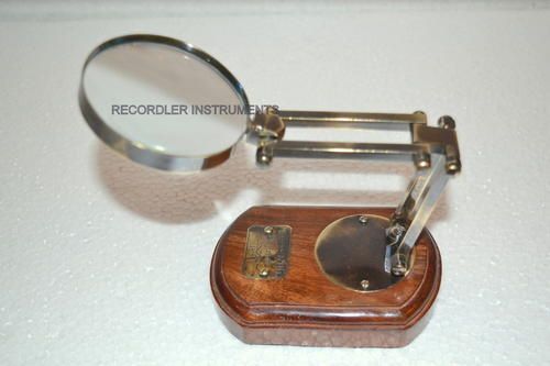 Wooden Base Brass Magnifying Glass 01