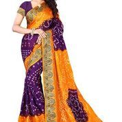 Jacquard Printed Bandhani Saree 07