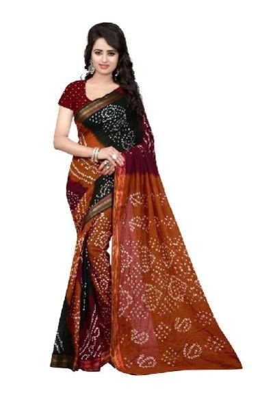 Multi Coloured Bandhani Saree 01