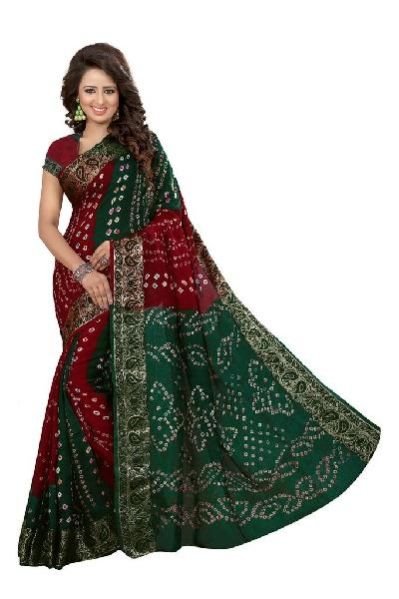Patli Palu Bandhani Saree 04