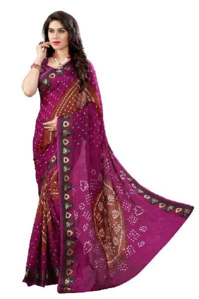 Triangle Bandhani Saree 03