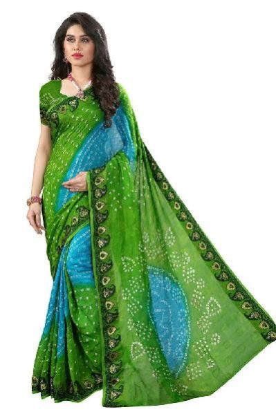 Triangle Bandhani Saree 06