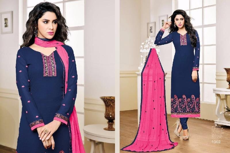 1069 Georgette Embroidered Suit