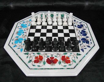 Marble Inlay Chess 03