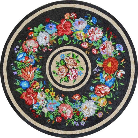 Marble Inlay Mosaic Table Top 06