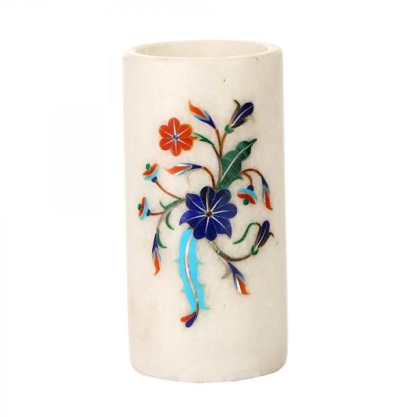 Marble Inlay Pen Holder 02