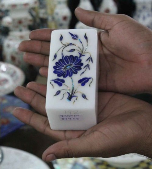 Marble Inlay Pen Holder 03