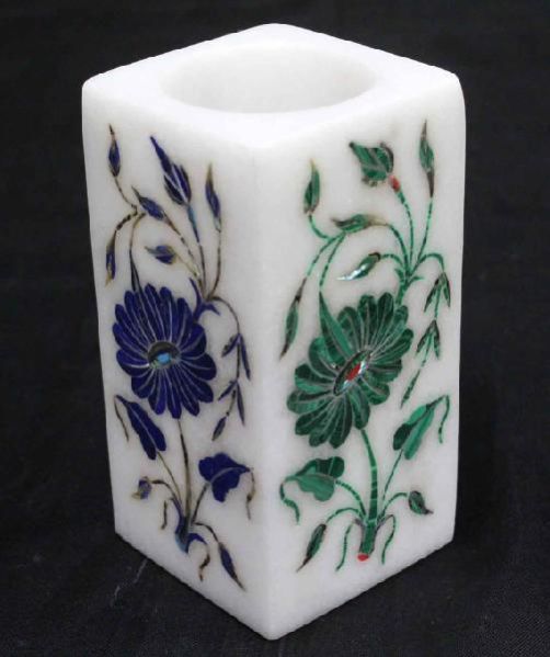 Marble Inlay Pen Holder 04