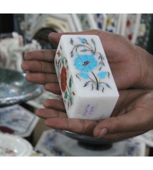 Marble Inlay Pen Holder 05