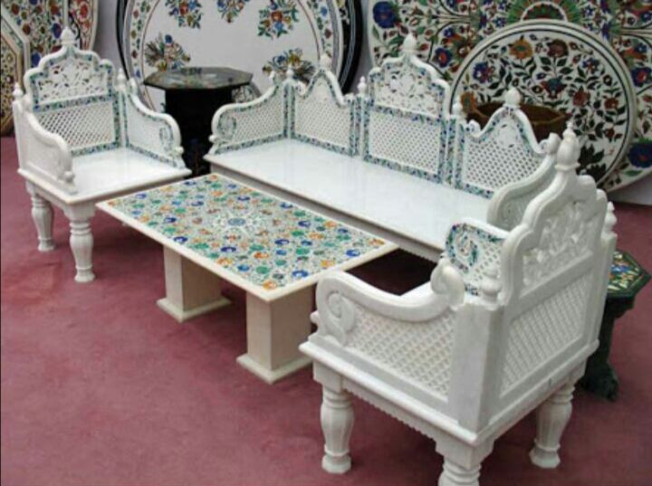 Marble Inlay Sofa Set 03