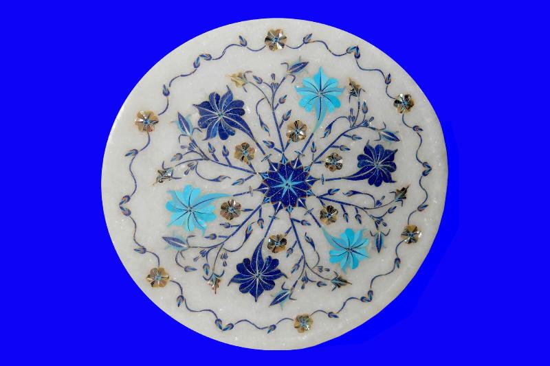 Round Marble Inlay Plates 05