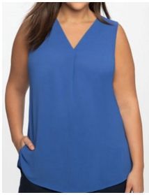 Ladies Plain Sleeveless V Neck T-Shirt 02