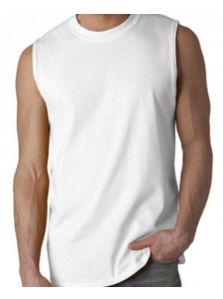 Mens Plain Sleeveless Round Neck T-Shirt 02