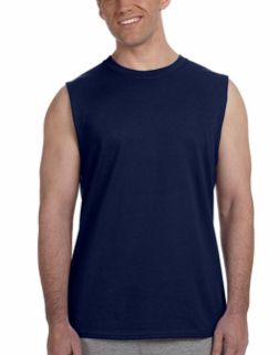 Mens Plain Sleeveless Round Neck T-Shirt 06