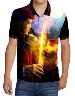 Mens Printed Polo T-Shirt 02