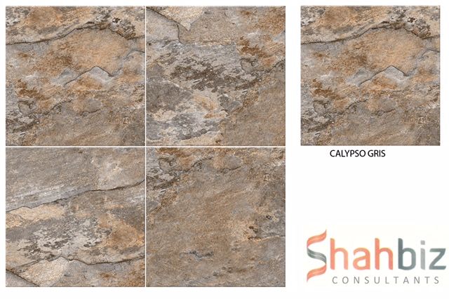 Calypso Gris Stone Punch Series Porcelain Floor Tiles