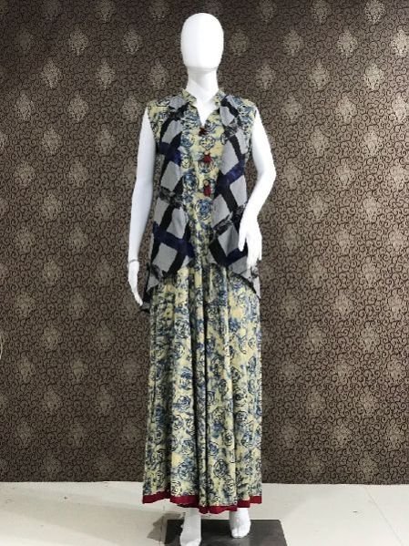 2239 Blue Ladies Rayon Kurtis