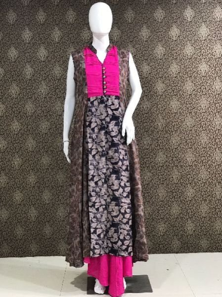 2242 Pink Ladies Rayon Kurtis