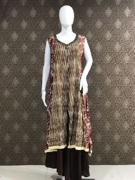 2246 Brown Ladies Rayon Kurtis