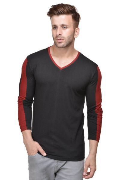 Mens Full Sleeve V Neck T-Shirt 01