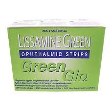 Lissamine Green Diagnostic Test Strips
