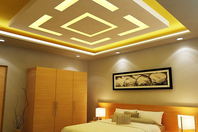 Gypsum False and Grid Ceiling Work  01