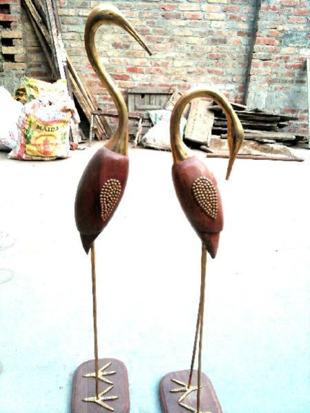 Wooden Flamingo Bird 01