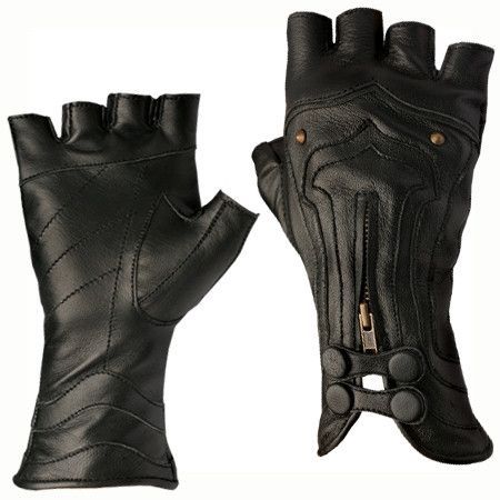 Black Leather Gloves